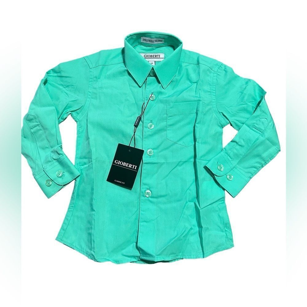 Toddler Boys Gioberti Mint Green Dress Shirt NWT